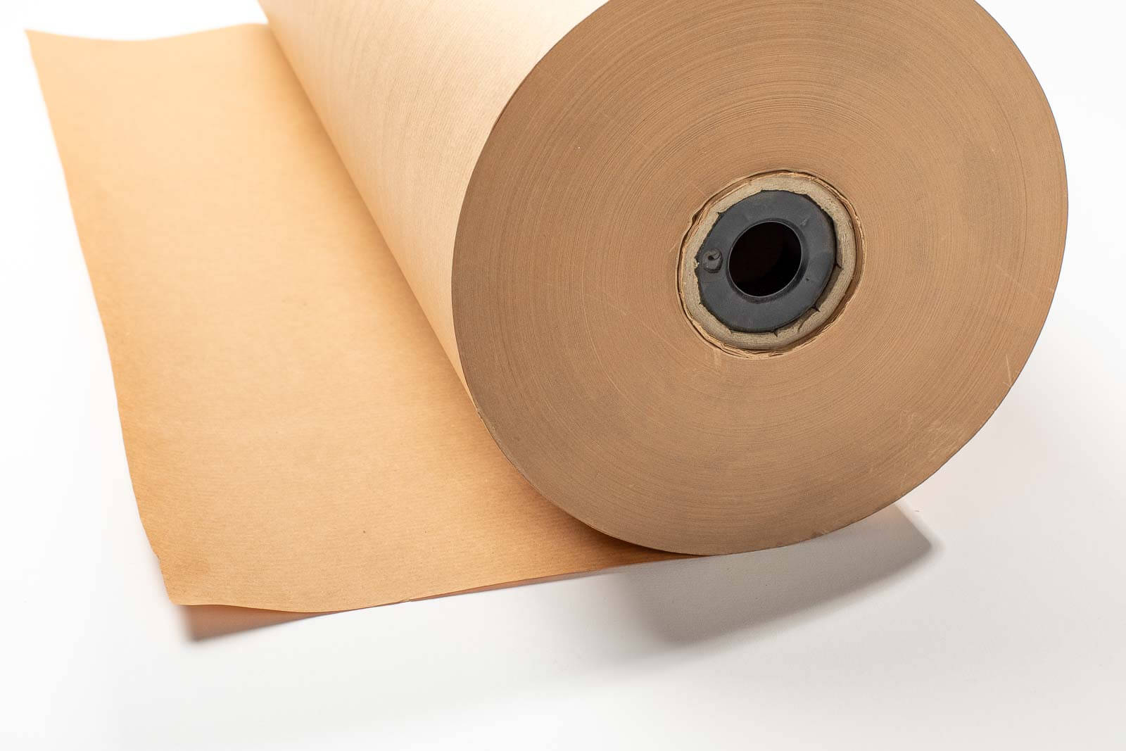 Eine seitliche Aufnahme der Secare-Rolle, braunes Packpapier